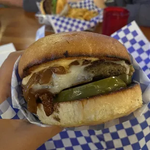 Green Chile Burger