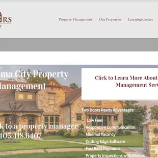 Property Management Website - Two Doors Realty