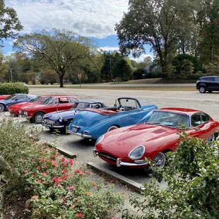 a row of classic cars