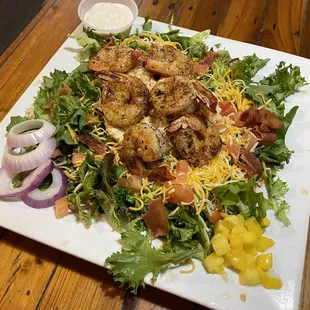 Seafood Cobb salad. It looked a little different this time and I noticed they were out of avocado, but still good. $19