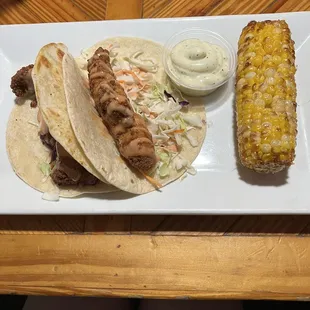 Chicken Taco with fried corn