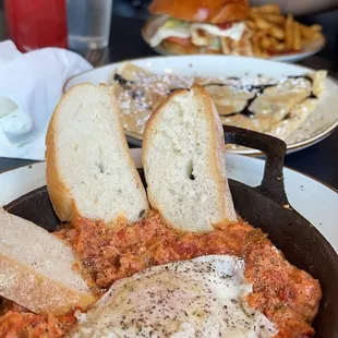 Albanian Shakshuka, Two Eagles Crepe, Grilled Chicken BLT