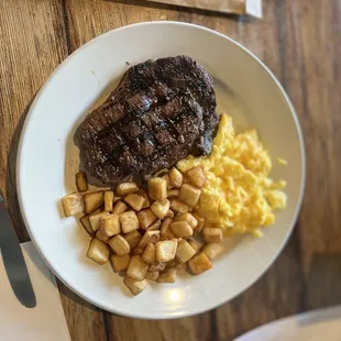 Steak &amp; Eggs with potatoes