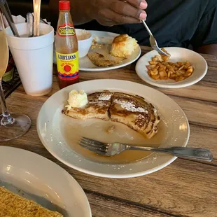 Fish &amp; Grit  Fish &amp; Pancake with Fried Green Tomate