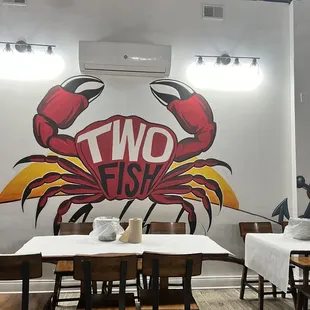 two crabs on the wall