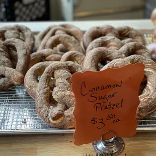 Cinnamon sugar pretzel