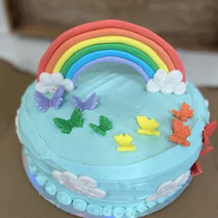 a rainbow cake