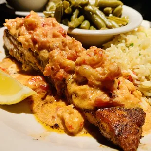 Nailed the blackened salmon &amp; voo doo sauce. cooked perfectly :)...