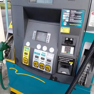 a gas pump at a gas station
