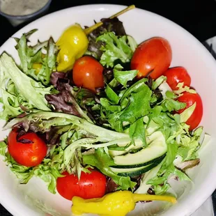 Small house salad with olives