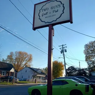 Sign out front