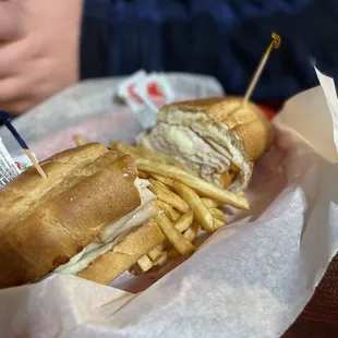 Turkey and mozzarella sub