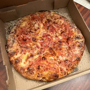 Light cheese, extra sauce, Parmesan crusted pizza
