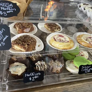 a variety of pastries