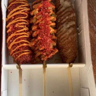 Spicy Dog, Potato Dog, Two Hands Dog