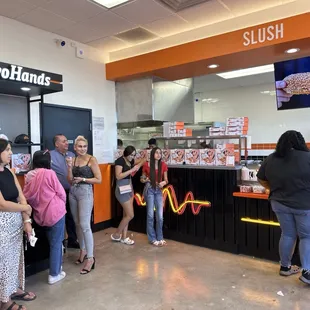 customers waiting in line