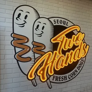 Restaurant sign inside