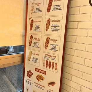 the menu