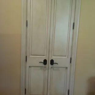 The Venetian. Privacy doors to the bathroom.