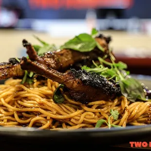Garlic Noodle with Lamp Chop's