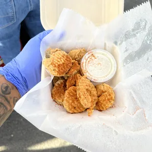 Dilly Dilly&apos;s fried pickles!