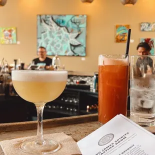 Custom cocktails from the bartenders