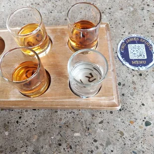 4 whiskey flight of local ryes ... 5-stars