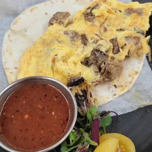 Breakfast Brisket Taco
