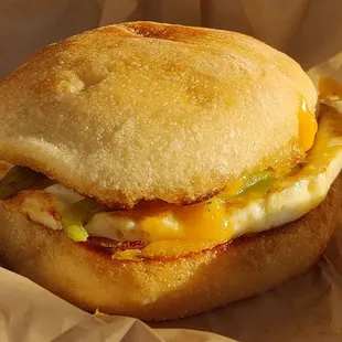 St Helena breakfast sando