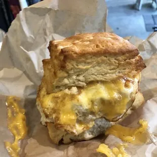 Biscuit breakfast sandwich