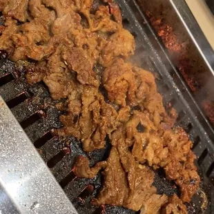 I believe this was spicy pork and spicy beef