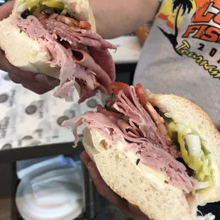 Italian $10...worth every penny served with chips &amp; pickles spear