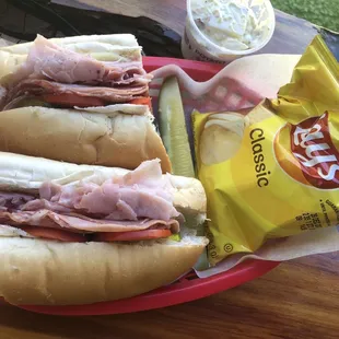 Italian sandwich w/ potato salad