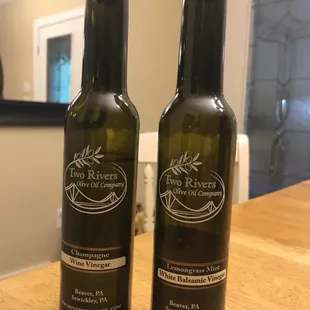 Not MY favorite flavors but I can't complain since my husband was trying to give me a nice gift . I tend to favor fruity vinegar options