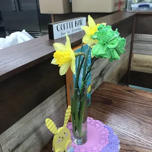 daffodils in a vase