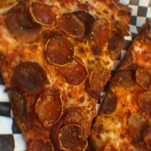Pepperoni and Spicy Sausage.