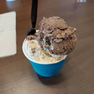 ice cream and chocolate