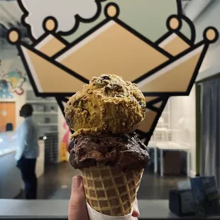 Not Your Mama's Pumpkin Pie and Shipwrecked in a waffle cone. It was good, but nothing special.