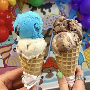 Two Scoops in a Waffle Cone