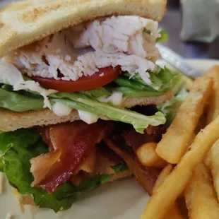 Half turkey club made with off the bone turkey