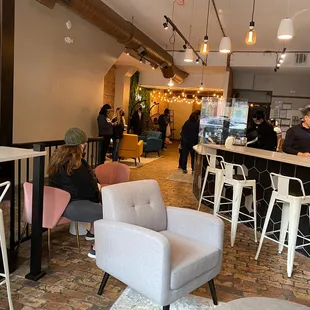 people sitting at the bar