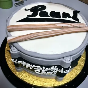 Snare Drum Custom Made Birthday Cake
