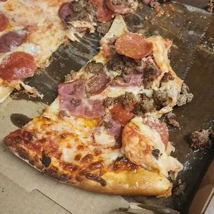 Best pizza in Williamsburg area, IMO. Meat on a well done crust.
