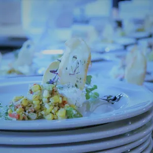 a plate of food on a table