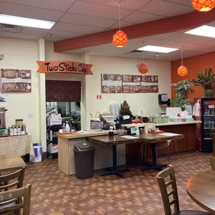 the interior of a restaurant