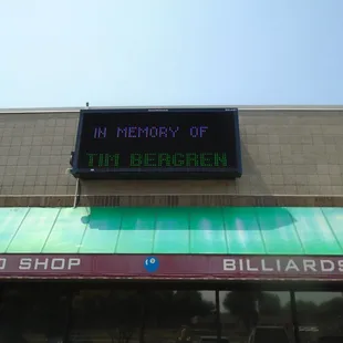 Thanks for doing a GREAT job hosting the memorial event!