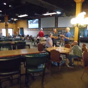 More seating, jumbo TVs, special events area on the north end.