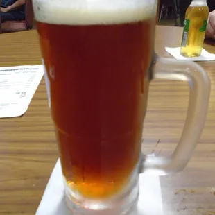 An ice cold tall Surly in a chilled mug - yum!