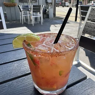 Spicy sunshine margarita. Delish.