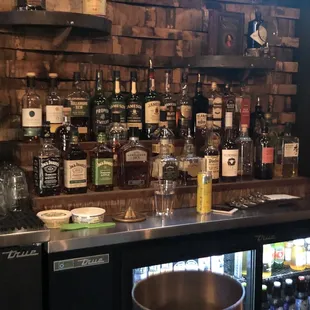 Bourbon, whiskey selection
